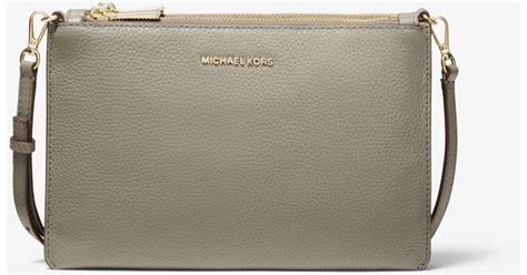 michael kors adele medium pebbled leather crossbody bag|Adele Leather Crossbody Bag .